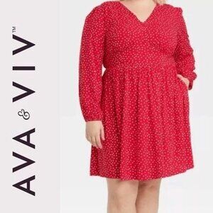 Ava & Viv Women's Red Dress